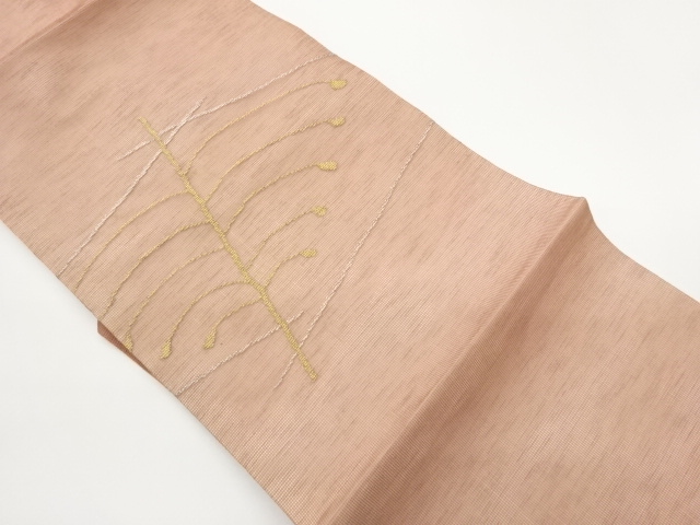 紗 抽象模様織出し名古屋帯